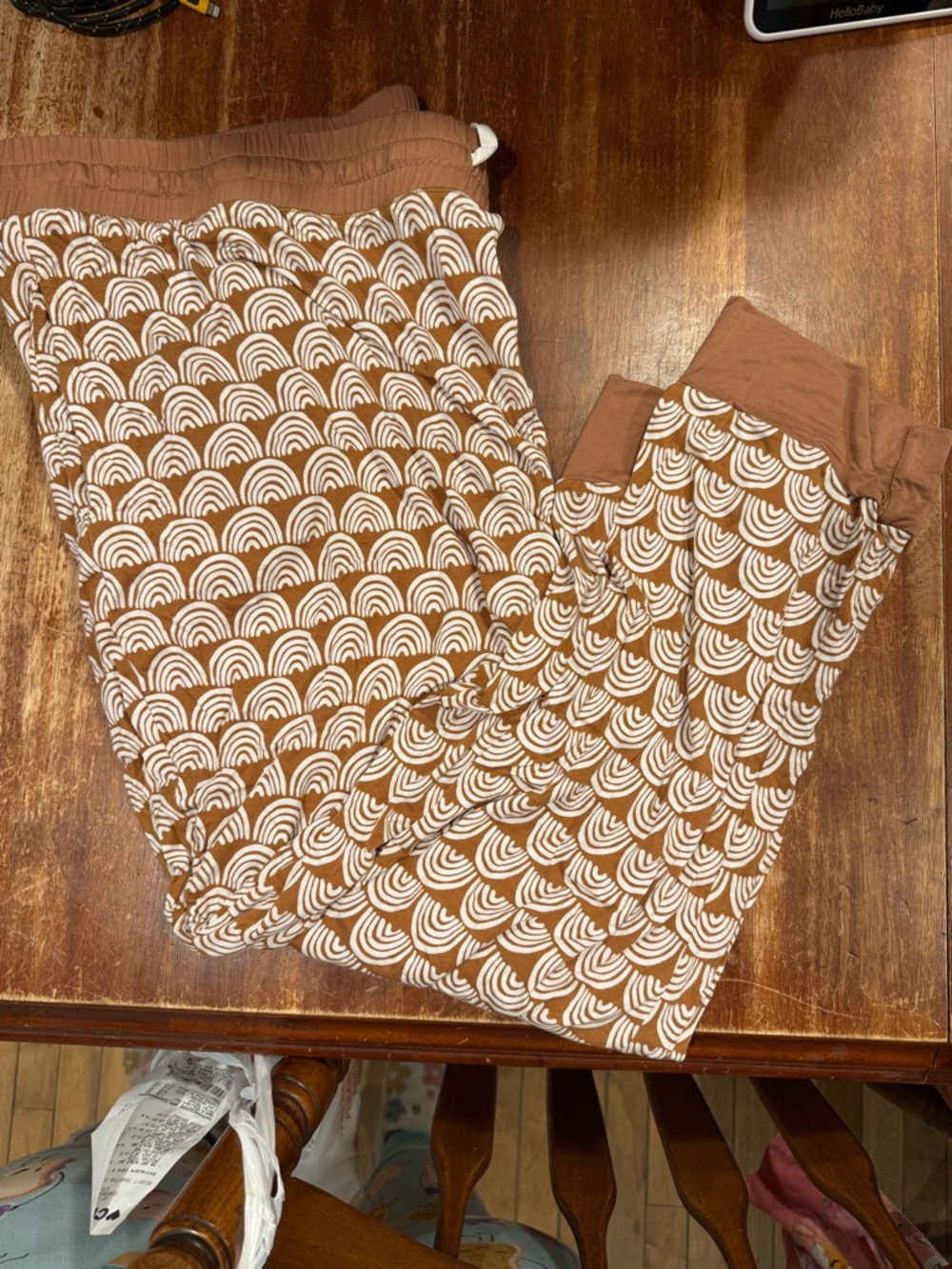 Rust rainbows little Sleepies mom joggers